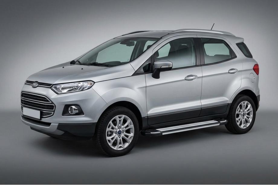 Ford Ecosport 2013-2022 гг. Боковые Подножки Rainbow (2 шт., Алюминий) Фото 1