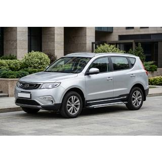 Боковые Подножки Rainbow (2 шт., Алюминий) Geely Emgrand X7 2011- гг. фото 1