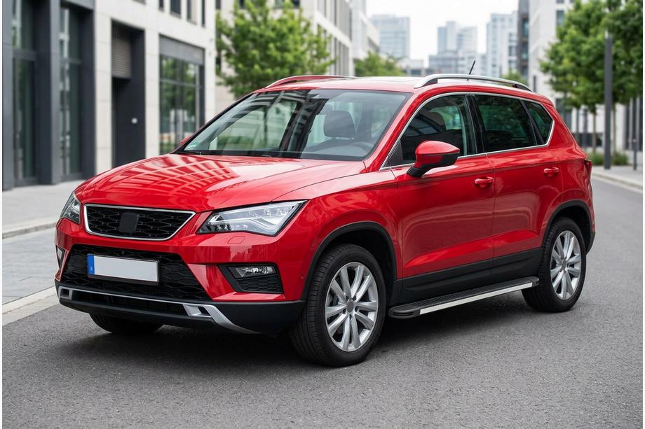 Seat Ateca 2016- гг. Боковые Подножки Maya V1 (2 шт., Алюминий) Image