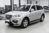 Lifan X60 2011- гг. Боковые Подножки Maydos V1 (2 шт., Алюминий) фото 1