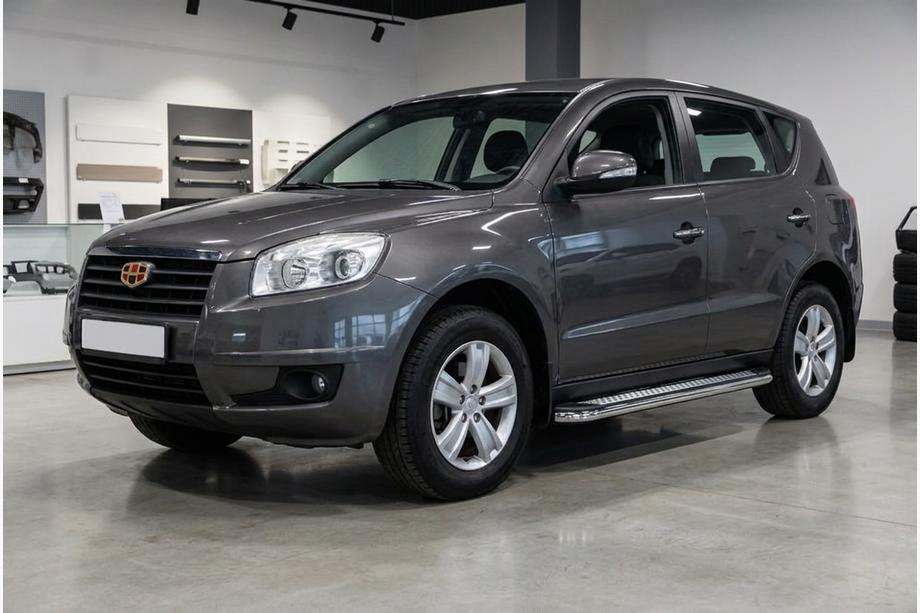 Geely Emgrand X7 2011- гг. Боковые Подножки Maydos V2 (2 шт., Алюминий и Нержавейка) Фото 1
