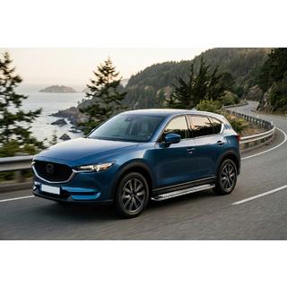 Боковые Подножки Maydos V2 (2 шт., Алюминий и Нержавейка) Mazda CX-5 2017–2025 гг. фото 1