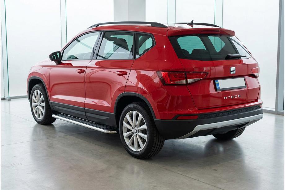 Seat Ateca 2016- гг. Боковые Подножки Maydos V2 (2 шт., Алюминий и Нержавейка) Image