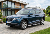 Skoda Kodiaq 2016-2023 гг. Боковые Подножки Maydos V2 (2 шт., Алюминий и Нержавейка) фото 1
