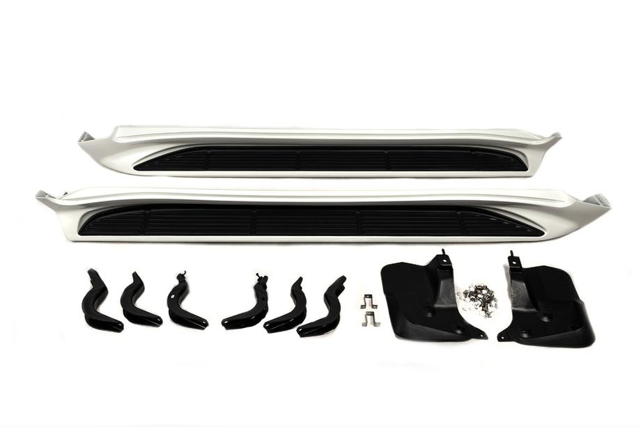Toyota Land Cruiser 200 2007-2021 гг. Боковые Подножки (2015-2021) Черный Фото 3