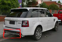 Range Rover Sport 2005-2013 гг. Задняя накладка (3 части) фото 1