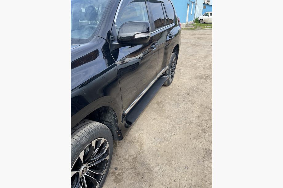 Toyota Land Cruiser Prado 150 2009-2023 гг. Боковые Подножки GX-Style (2 шт., Алюминий) Фото 8