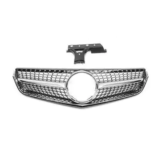 Передняя решетка радиатора (2009-2013, Diamond Silver) Mercedes E-class coupe C207 2010-2017 гг. фото 2