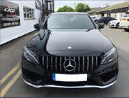 Mercedes C-class W205 2014-2021 гг. Передняя решетка Panamericana GT (для Avantgarde/AMG-Line/C43 AMG) 2018+, с камерой фото 6