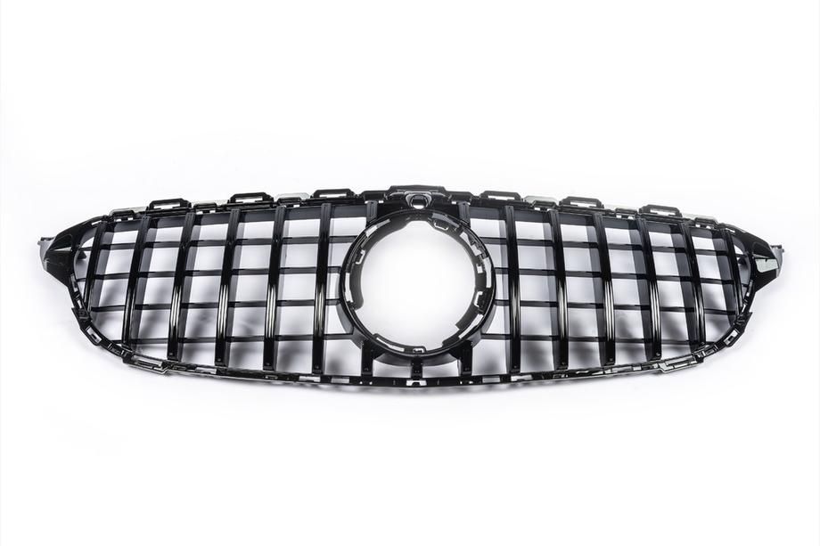 Mercedes C-class W205 2014-2021 гг. Передняя решетка Panamericana GT (для Avantgarde/AMG-Line/C43 AMG) 2014-2018, без камеры Фото 5