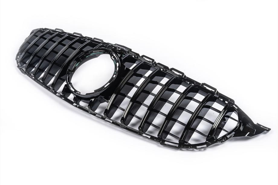 Mercedes C-class W205 2014-2021 гг. Передняя решетка Panamericana GT (для Avantgarde/AMG-Line/C43 AMG) 2014-2018, без камеры Фото 12