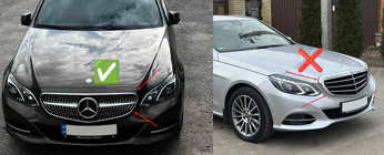 Mercedes E-class W212 2009-2016 гг. Передняя решетка Diamond Black (для Avantgarde и AMG-Line, 2013-2016) фото 6
