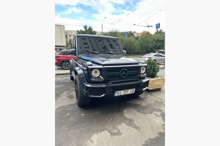 Mercedes G class W463 1990-2018 гг. Накладка на передний бампер (черный мат, G65) Фото 4