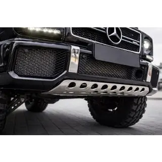 Защита переднего бампера нержавейка Mercedes G class W463 1990-2018 гг. фото 2