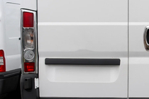 Fiat Ducato 2006-2025 гг. Хром накладки на задние фонари прямые (2006-2014, 2 шт, нерж. сталь) фото 1