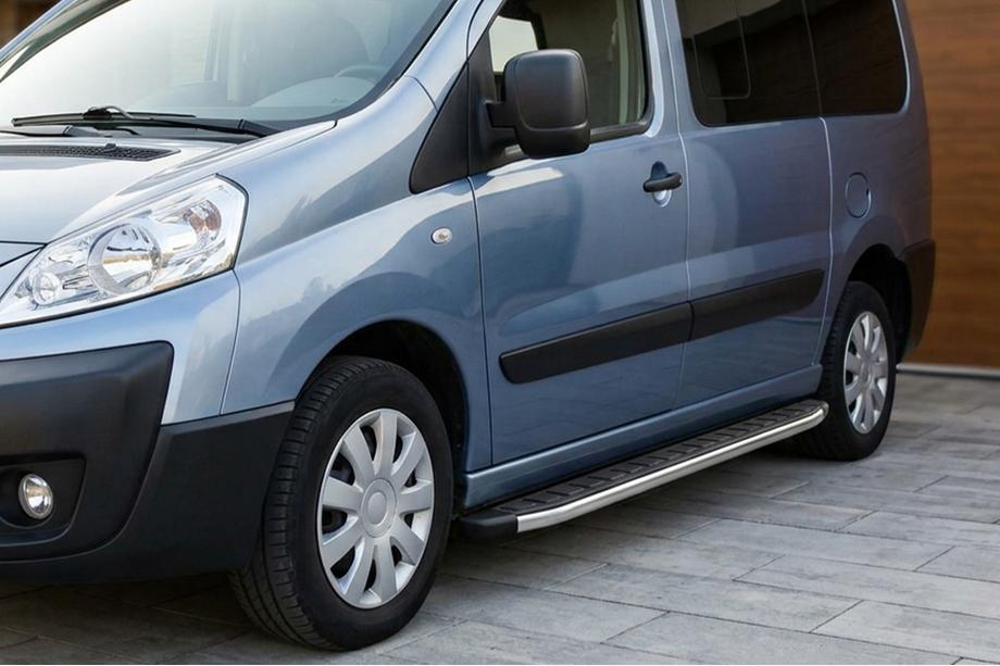 Citroen Jumpy 2007–2017 гг. Боковые пороги Fullmond (2 шт., алюминий) Image