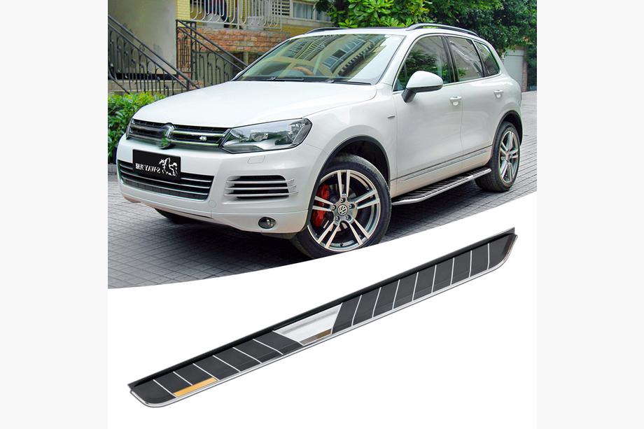 Volkswagen Touareg 2010-2018 гг. Боковые пороги в оригинальном стиле V3 (2 шт., алюминий) Фото 7