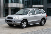 Hyundai Santa Fe 1 2000-2006 гг. Боковые Подножки Allmond Grey (2 шт., Алюминий) фото 1