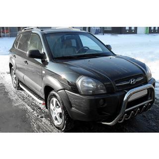 Боковые Подножки Fullmond (2 шт, алюминий) Hyundai Tucson JM 2004- гг. фото 1