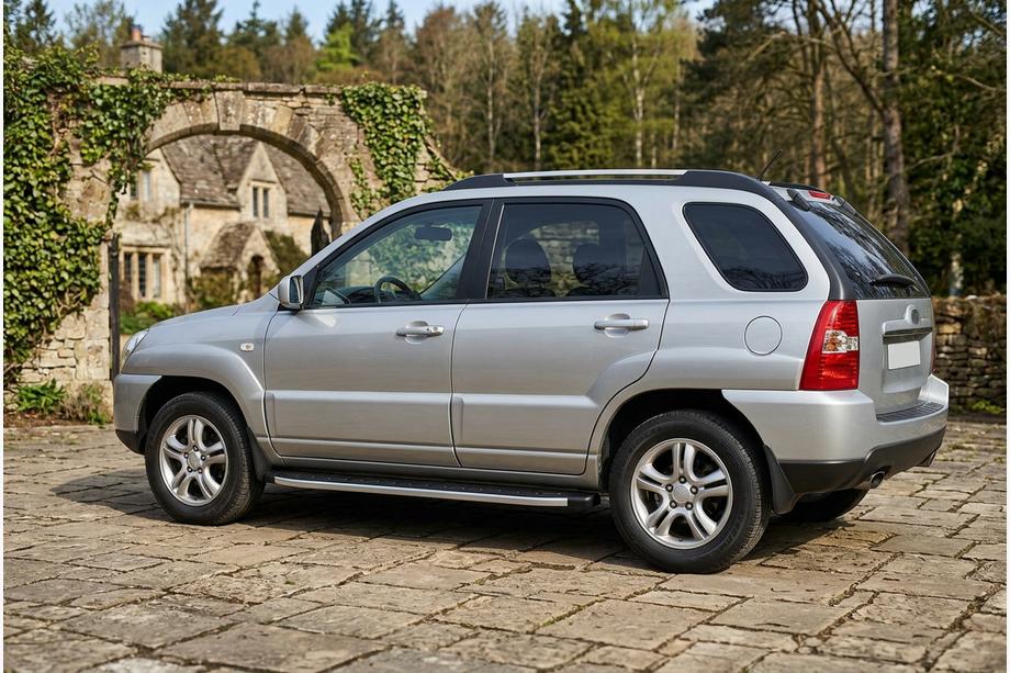 Kia Sportage 2004-2010 гг. Боковые Подножки Fullmond (2 шт, алюминий) Image