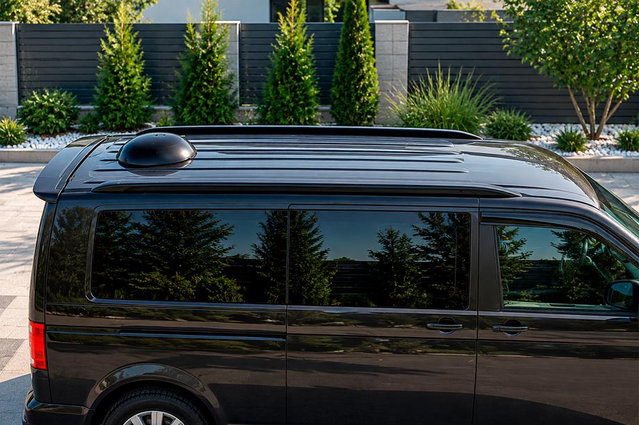 Volkswagen T6 2015-2024 гг. Рейлинги в стиле Multivan (грунтованные под покраску) Image
