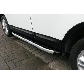 Боковые пороги Fullmond (2 шт., алюминий) Nissan Qashqai 2010-2014 гг. фото 4