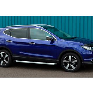 Боковые пороги Fullmond (2 шт., алюминий) Nissan Qashqai 2010-2014 гг. фото 3