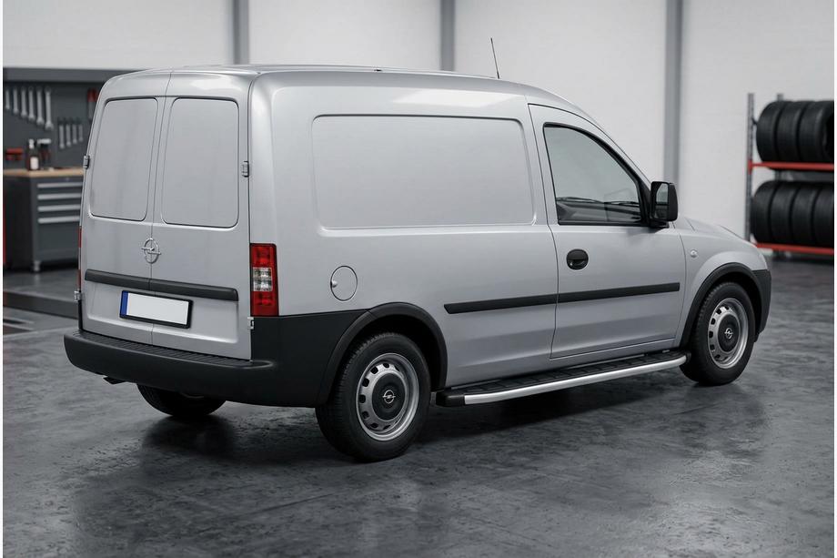 Opel Combo 2002–2012 гг. Боковые пороги Fullmond (2 шт., алюминий) Image