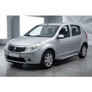 Боковые Подножки Тип X5 (2 шт., Алюминий) Dacia Sandero 2007-2013 гг. фото 1