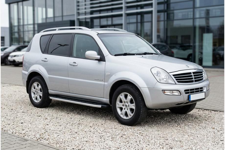 SsangYong Rexton I 2001-2017 гг. Боковые пороги Fullmond (2 шт, алюминий) Image
