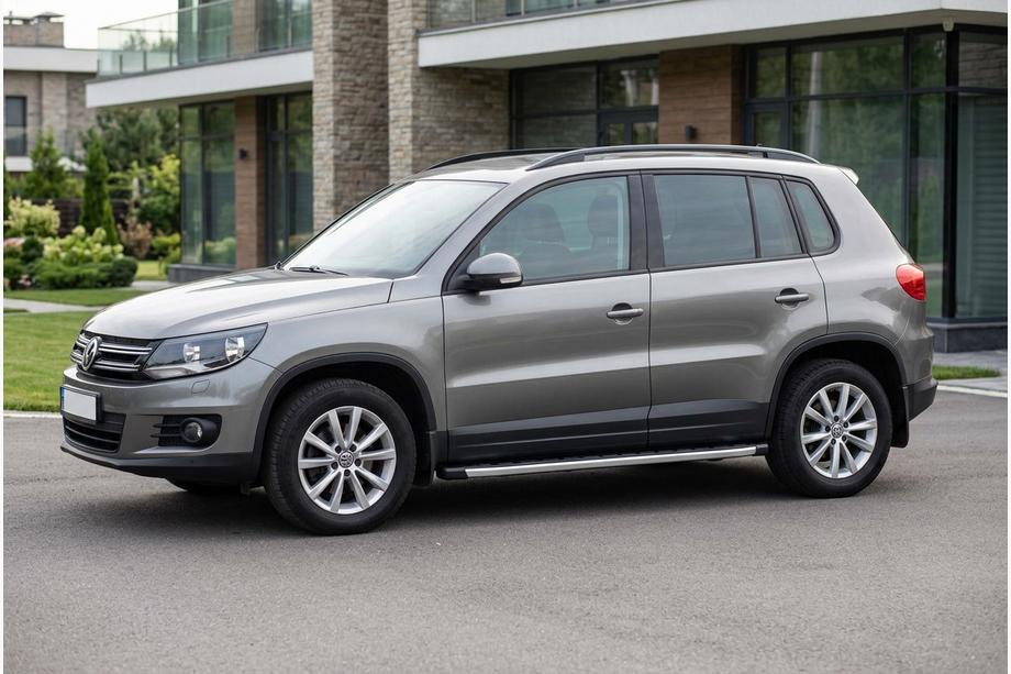 Volkswagen Tiguan 2007-2016 гг. Боковые пороги Fullmond (2 шт., алюминий) Image