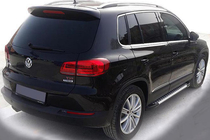 Volkswagen Tiguan 2007-2016 гг. Боковые Подножки Allmond Grey (2 шт., Алюминий) фото 1
