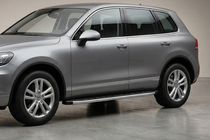 Volkswagen Touareg 2002–2010 гг. Боковые пороги Fullmond (2 шт., алюминий) фото 2