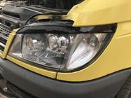 Mercedes Sprinter W901/902/903/904/905 1995–2006 гг. Реснички на фары (черные, ABS, 2000-2006) Черный Матовый фото 3