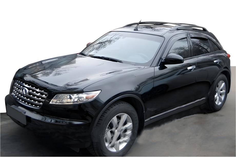 Infiniti FX 2003-2008 гг. Ветровики на окна (4 шт, HIC) Image