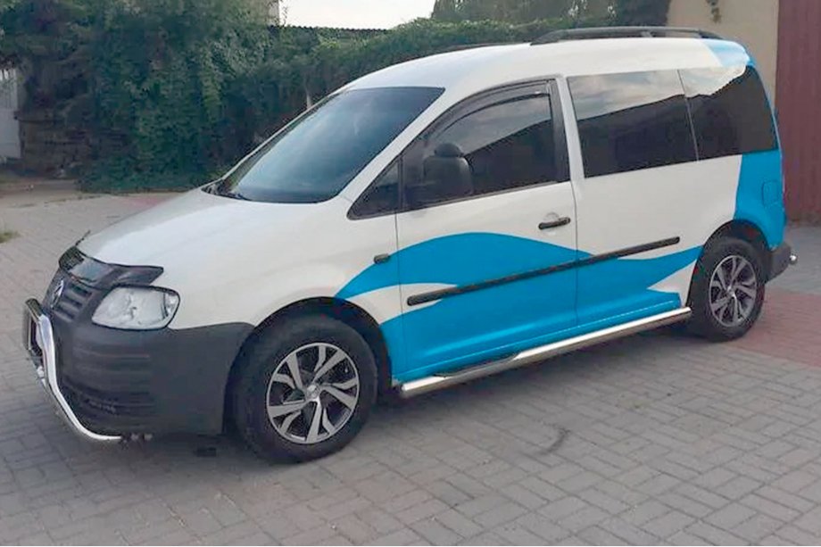 Volkswagen Caddy 2004-2010 гг. Ветровики на окна (2 шт, HIC) Фото 11