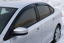 Volkswagen Polo 2010-2017 гг. Ветровики SD (4 шт, HIC) фото 3