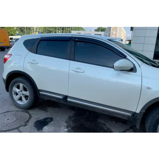 Ветровики на окна (4 шт, HIC) Nissan Qashqai 2007-2010 гг. фото 3