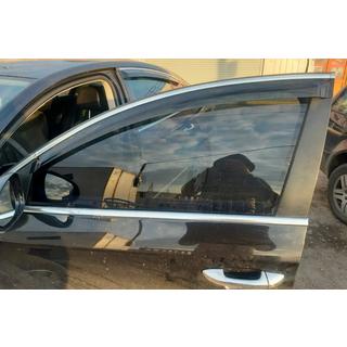Ветровики с хромированным молдингом SW (4 шт, HIC) Volkswagen Passat B6 2006-2012 гг. фото 2