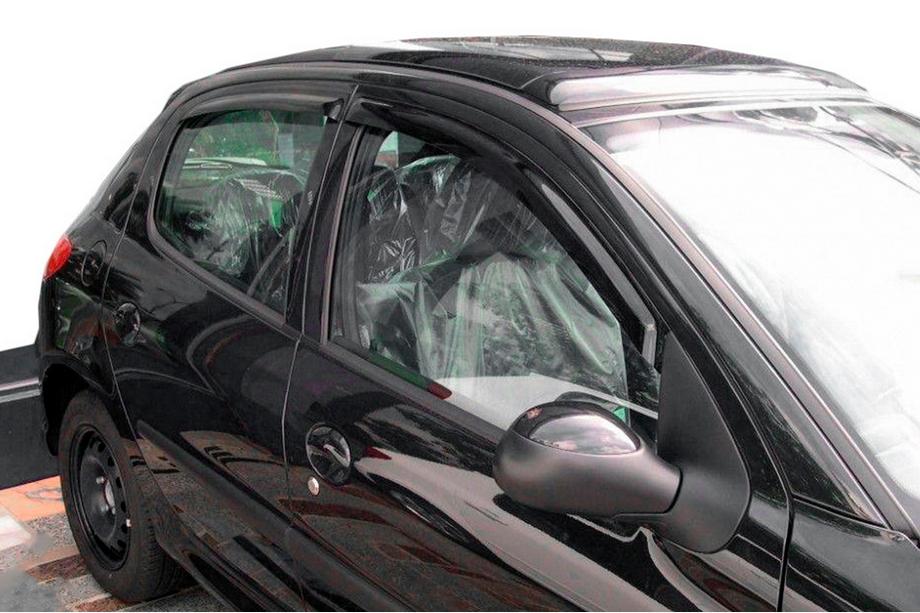Peugeot 206 1998-2024 гг. Ветровики на окна (4 шт, HIC) Image