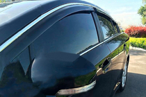 Honda Crosstour 2009-2015 гг. Ветровики с хромированным молдингом (4 шт, HIC) фото 1