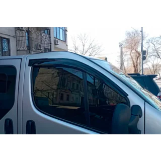 Ветровики на окна (2 шт, HIC) Nissan Primastar 2002-2014 гг. фото 3