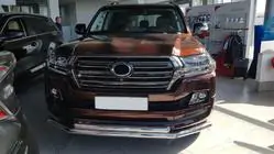 Toyota Land Cruiser 200 2007-2021 гг. Передняя дуга ST014 (2015+, нержавейка) фото 3