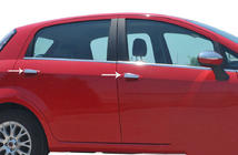 Fiat Punto Grande/EVO 2006-2018 гг. Хромированные Накладки на Дверные Ручки (4-дверн., Нержавейка) Carmos - Турецкая Нержавеющая Сталь фото 1