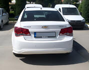 Chevrolet Cruze 2009–2015 гг. Накладка на задний бампер SD (Meliset, под покраску) фото 2