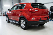 Kia Sportage 2010-2015 гг. Боковые пороги Rainbow (2 шт., алюминий) фото 1