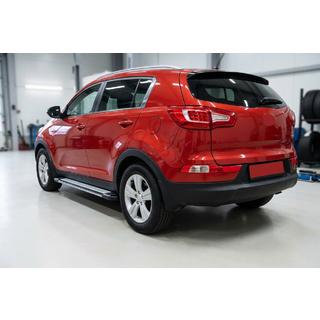 Боковые пороги Rainbow (2 шт., алюминий) Kia Sportage 2010-2015 гг. фото 1