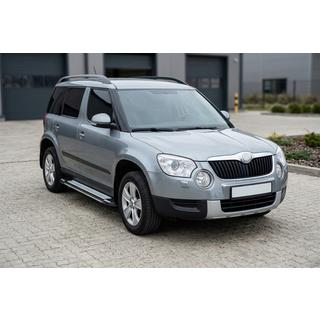 Боковые пороги Rainbow (2 шт, алюминий) Skoda Yeti 2009-2017 гг. фото 1