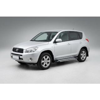 Боковые пороги Rainbow (2 шт, алюминий) Toyota Rav 4 2006-2013 гг. фото 1