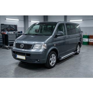 Боковые Подножки Rainbow (2 шт., Алюминий) Volkswagen T5 Caravelle 2004-2010 гг. фото 1